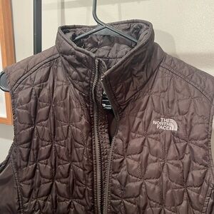 North Face Brown Quilted Vest